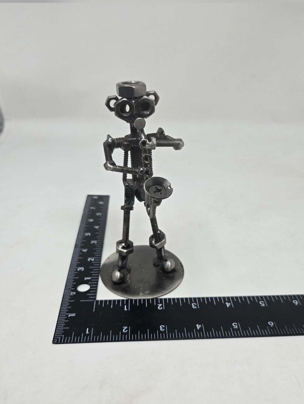 Nut Screws Bolts Figurine Metal Saxophone Player Music Folk Art Vintage 80s 90s - Picture 14 of 14